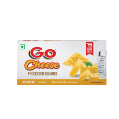 GO CHEESE PROCESSED SQUARES COW MILK 8N (200g)